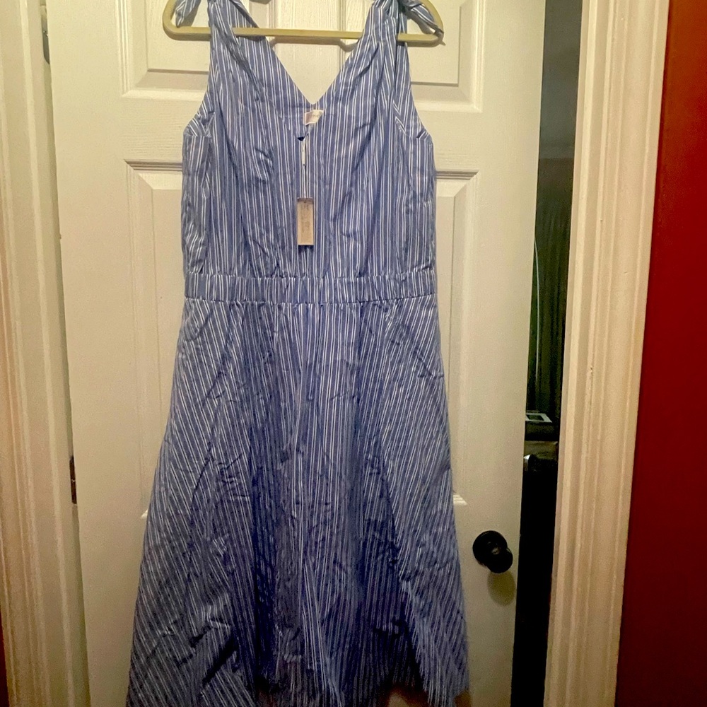 Cupid Blue Striped Dress